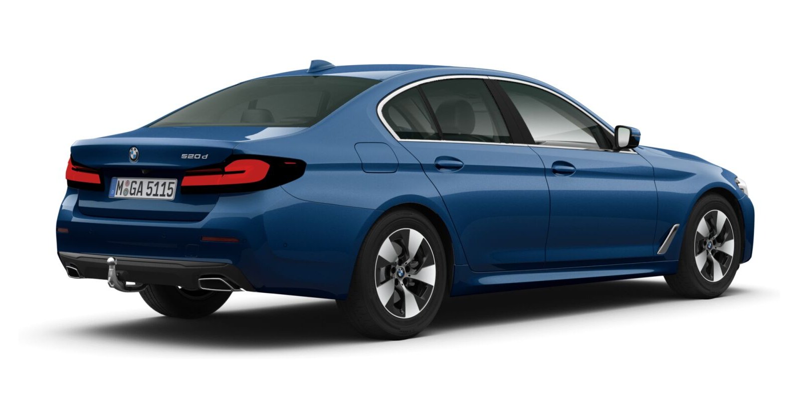 BMW BMW 5er in Blau von hinten BMW BMW 5er in Blau von hinten