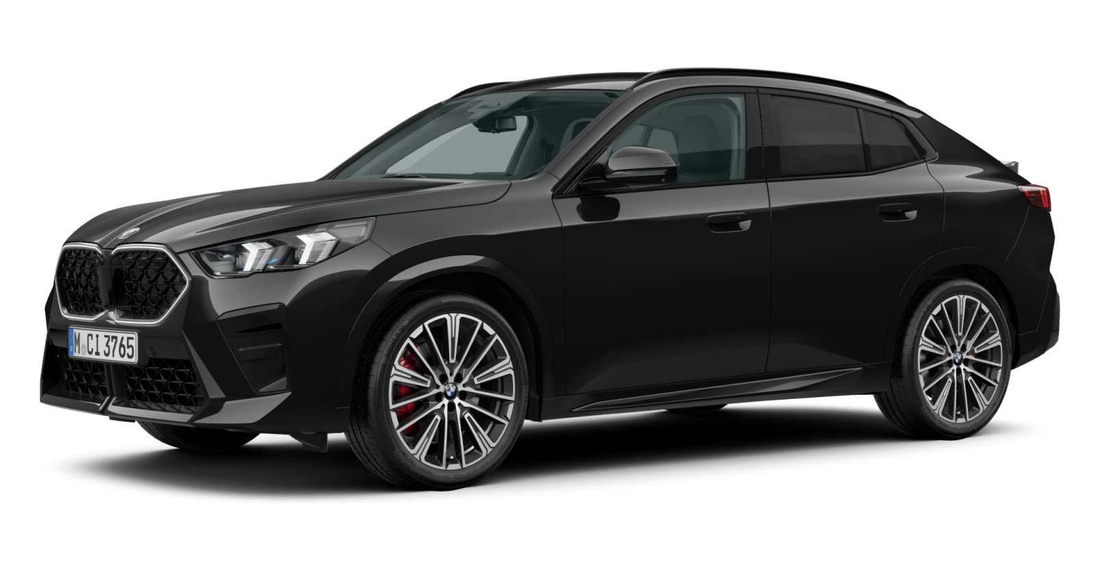 BMW X2 sDrive20i in Schwarz von vorne BMW X2 sDrive20i in Schwarz von vorne