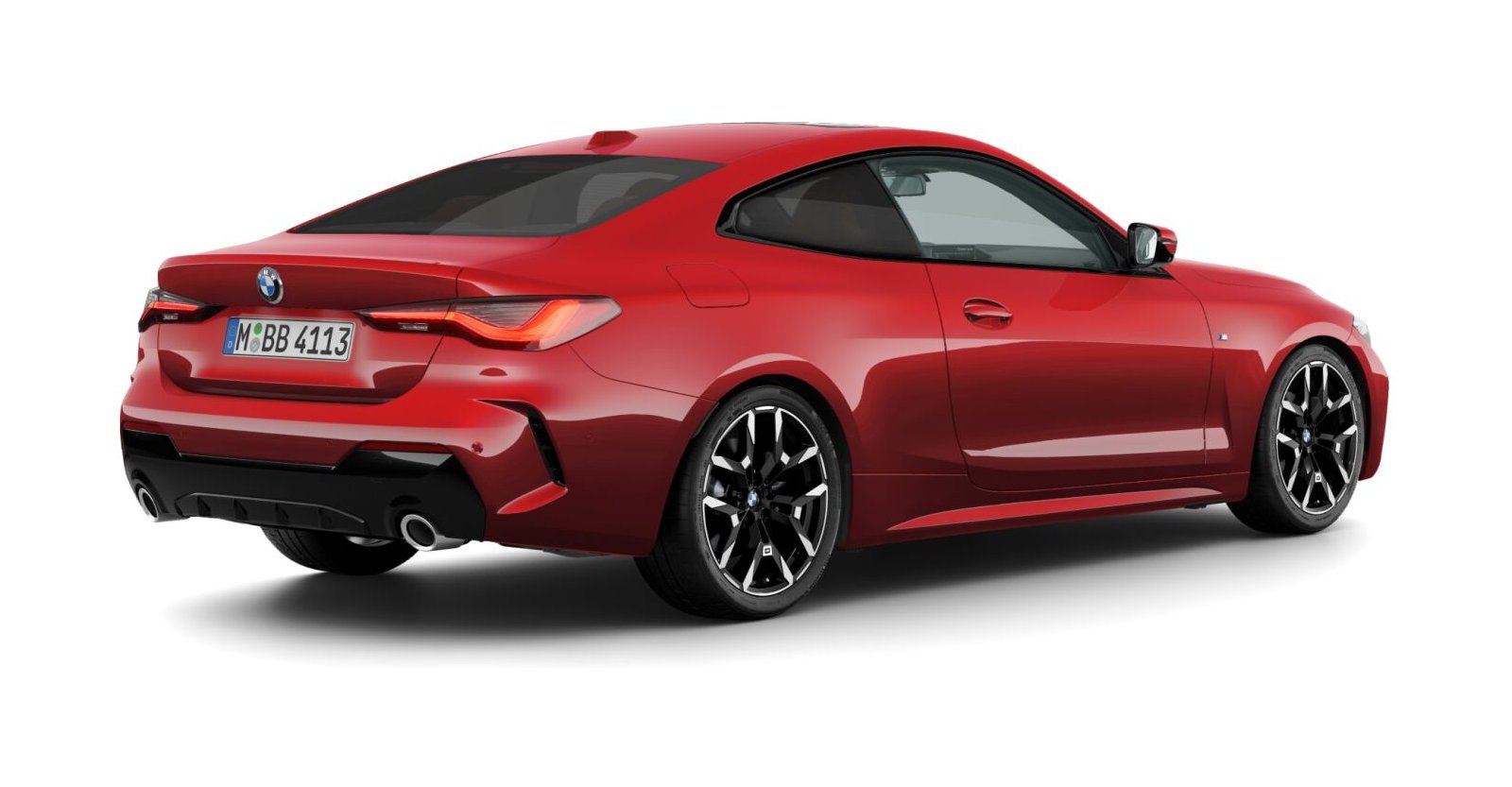 BMW BMW 4er in Rot von hinten BMW BMW 4er in Rot von hinten