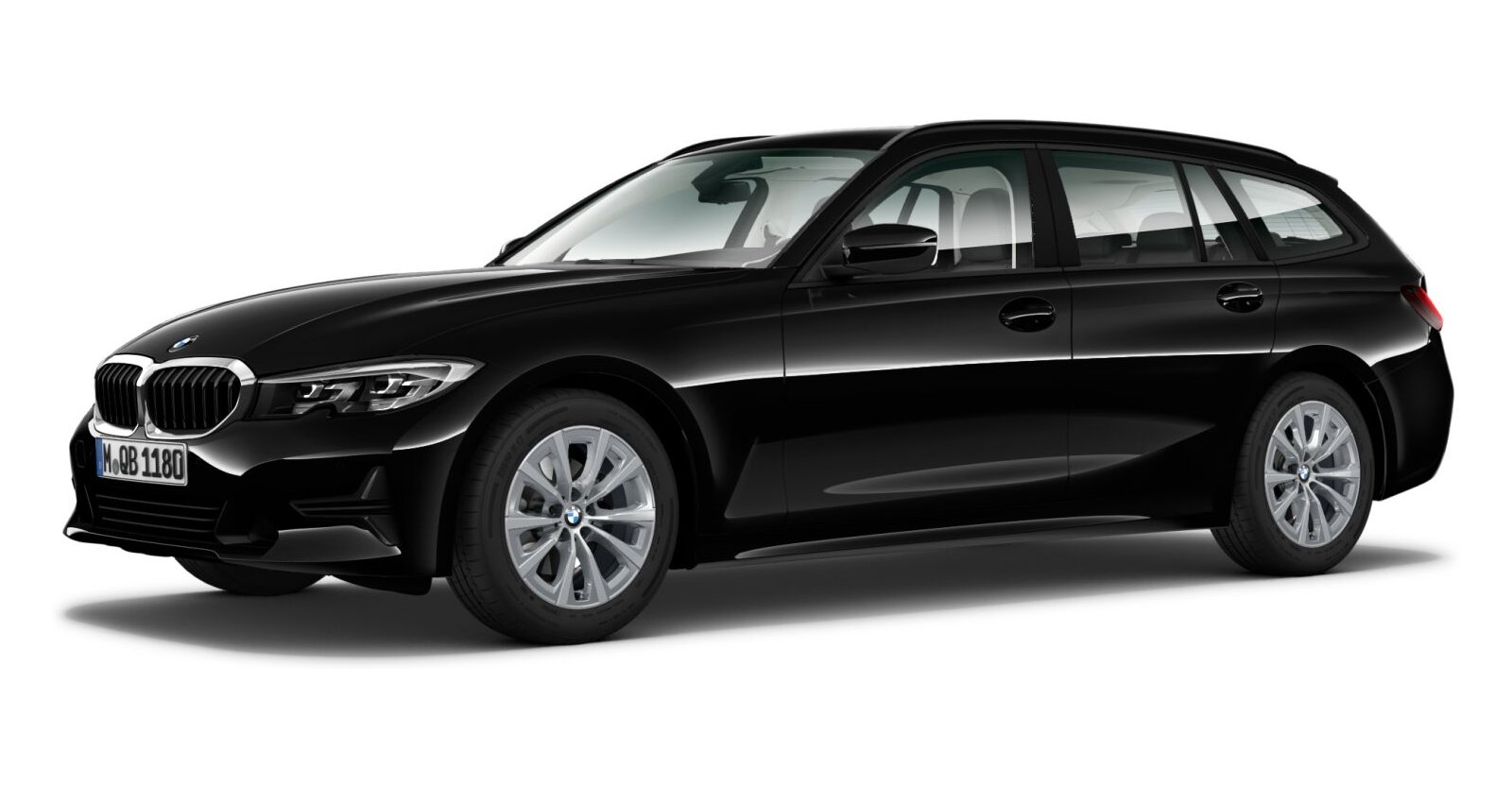 BMW 318i Touring in Schwarz von vorne