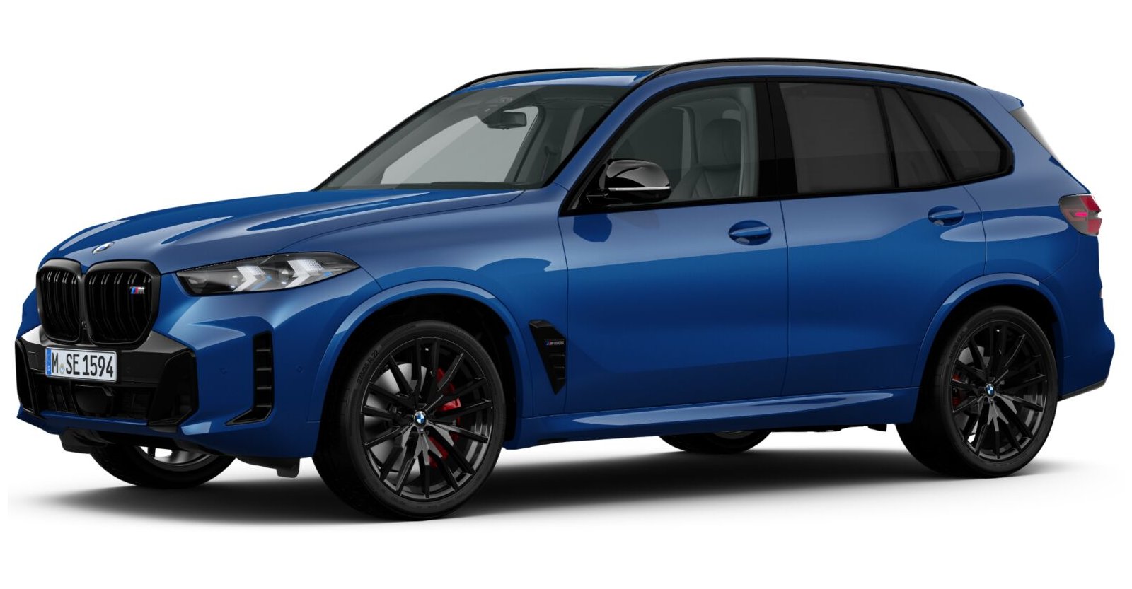 BMW X5 M60i xDrive in Blau von vorne BMW X5 M60i xDrive in Blau von vorne