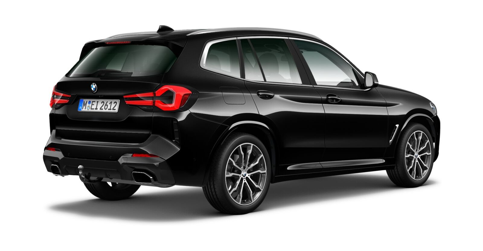 BMW BMW X in Schwarz von hinten