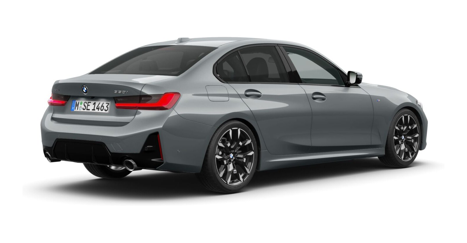 BMW BMW 3er in Grau von hinten BMW BMW 3er in Grau von hinten