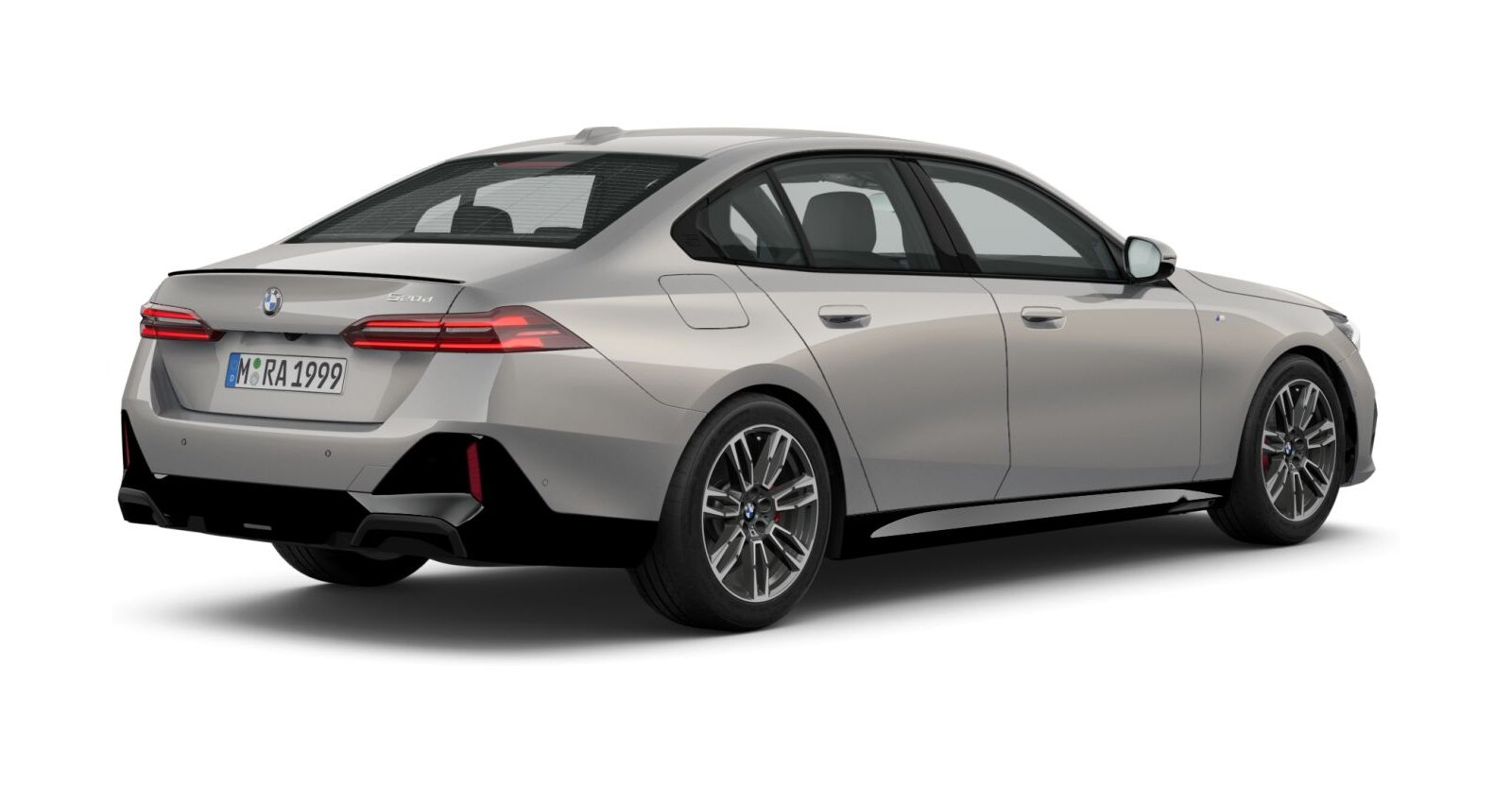 BMW BMW 5er in Grau von hinten