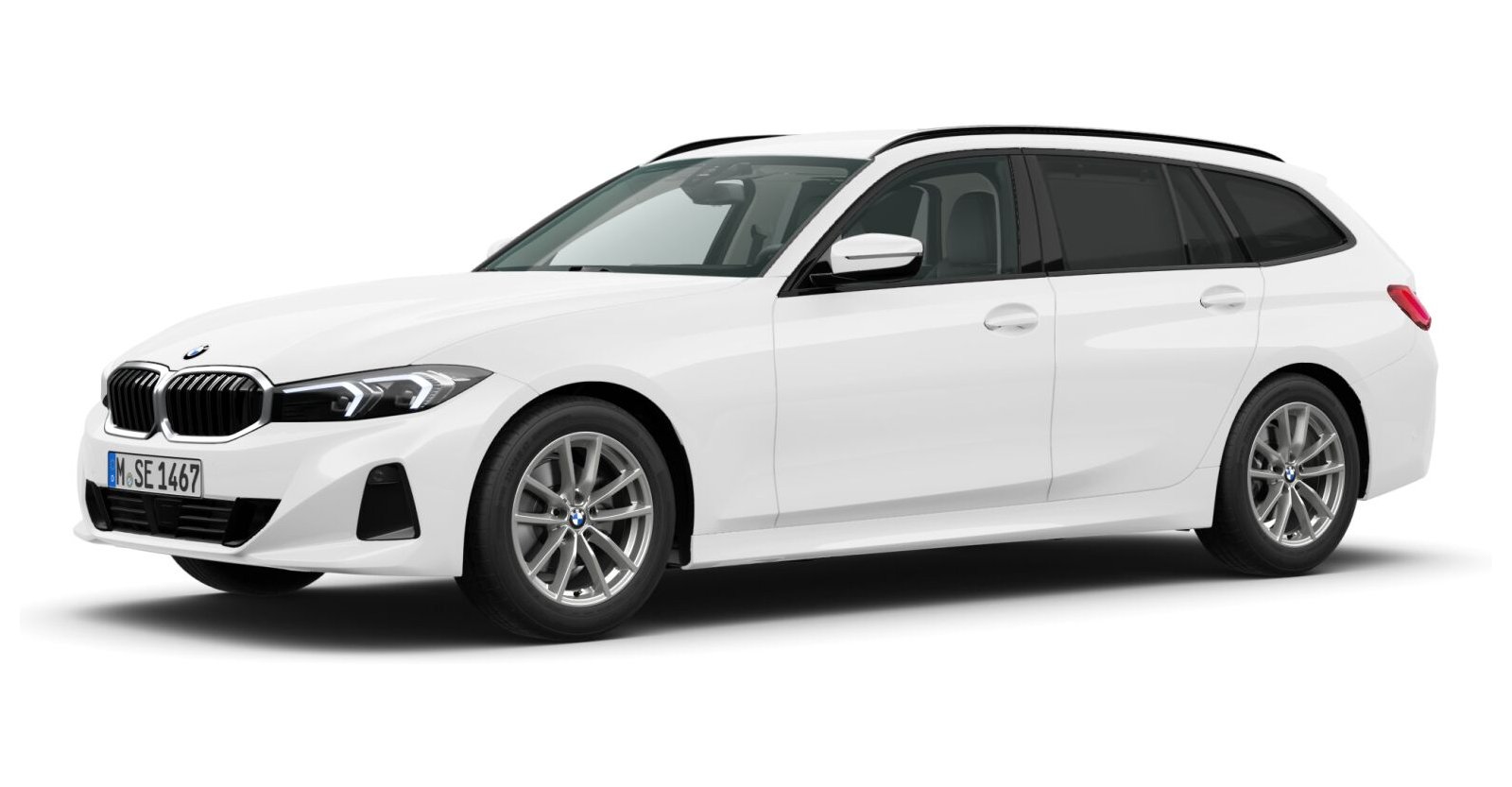 BMW BMW 3er in Weiß von vorne