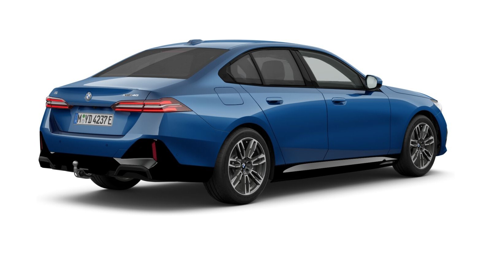 BMW BMW I in Blau von hinten