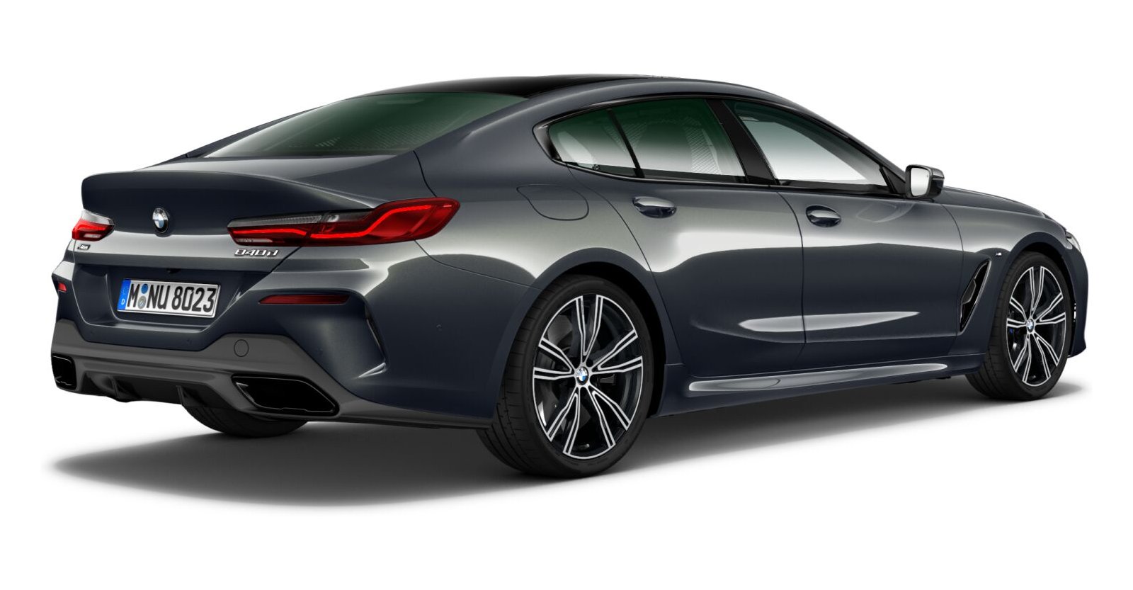 BMW BMW 8er in Grau von hinten BMW BMW 8er in Grau von hinten