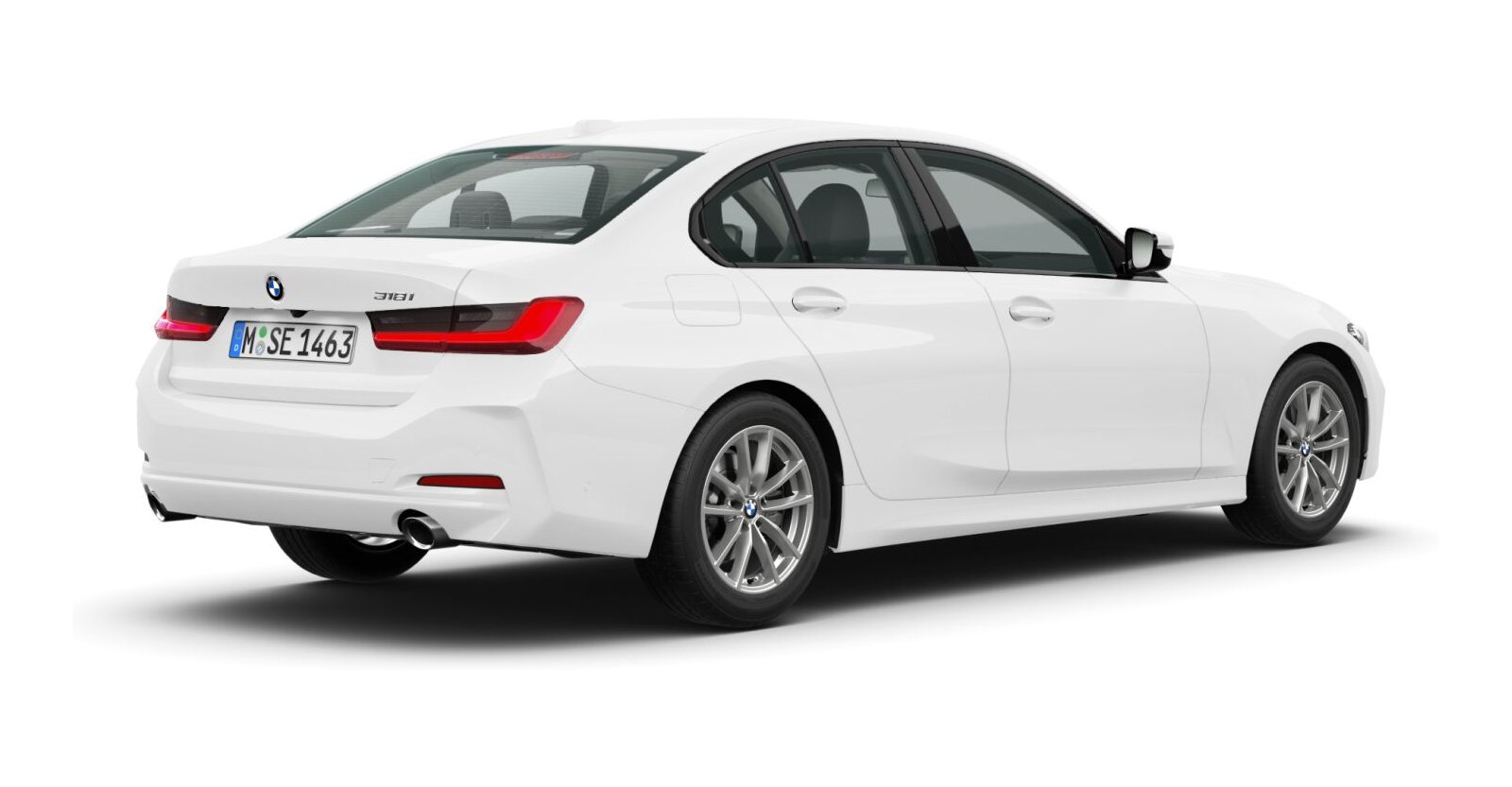 BMW BMW 3er in Weiß von hinten