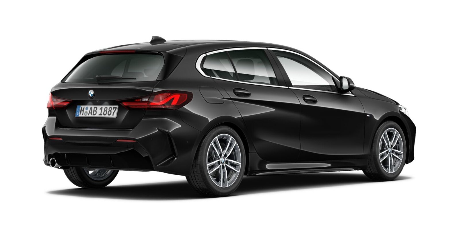 BMW BMW 1er in Schwarz von hinten BMW BMW 1er in Schwarz von hinten