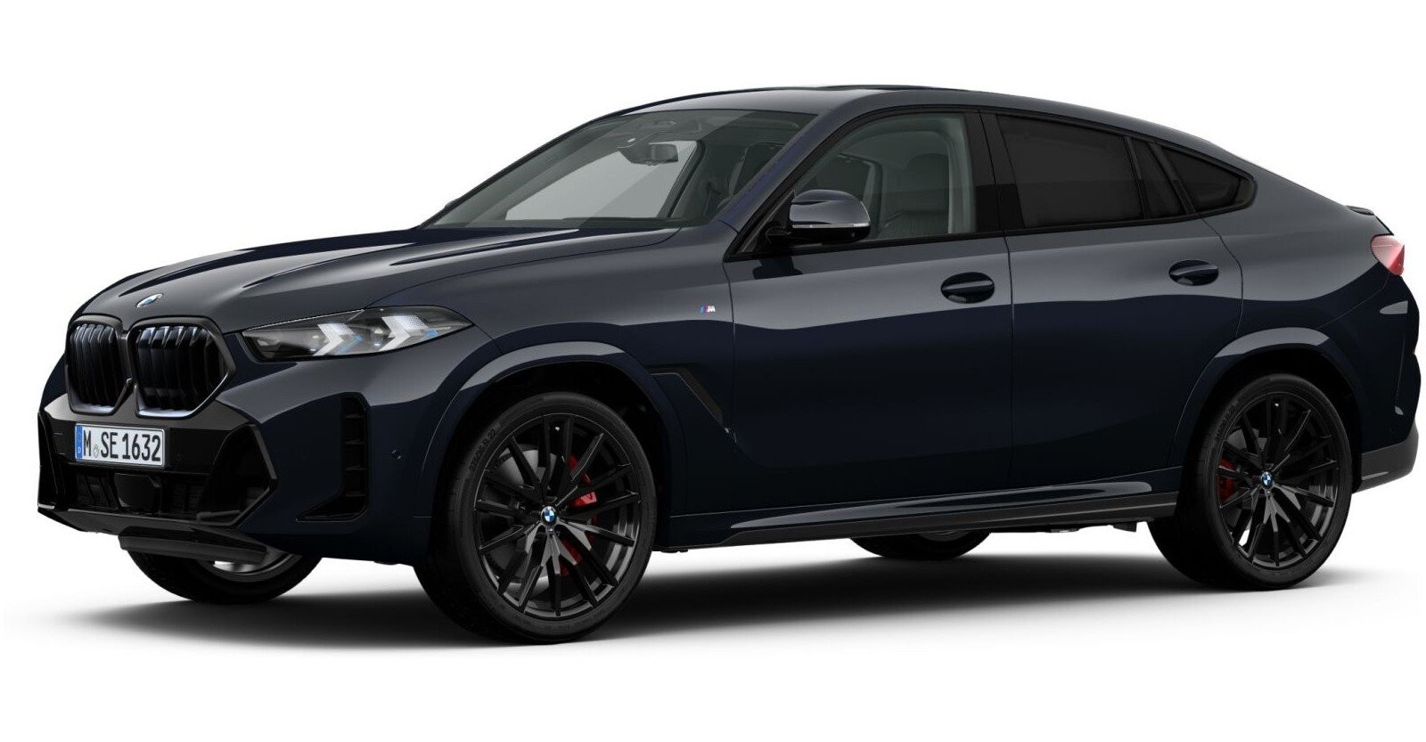BMW X6 xDrive40d in Schwarz von vorne