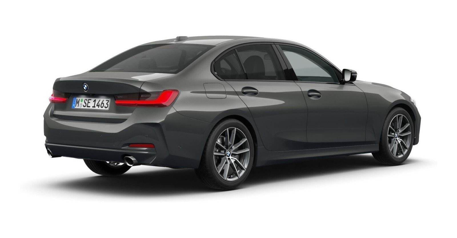 BMW BMW 3er in Grau von hinten BMW BMW 3er in Grau von hinten