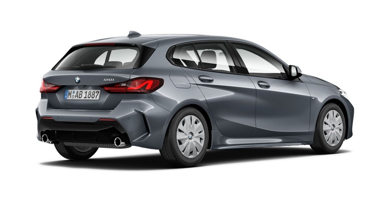 BMW BMW 1er in Grau von hinten BMW BMW 1er in Grau von hinten