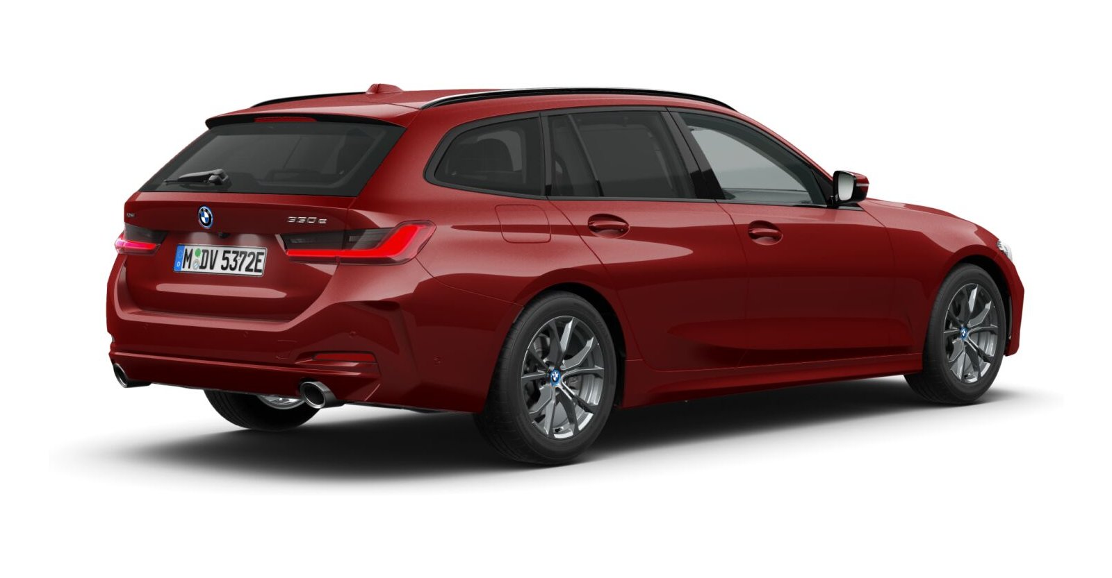 BMW BMW 3er in Rot von hinten BMW BMW 3er in Rot von hinten