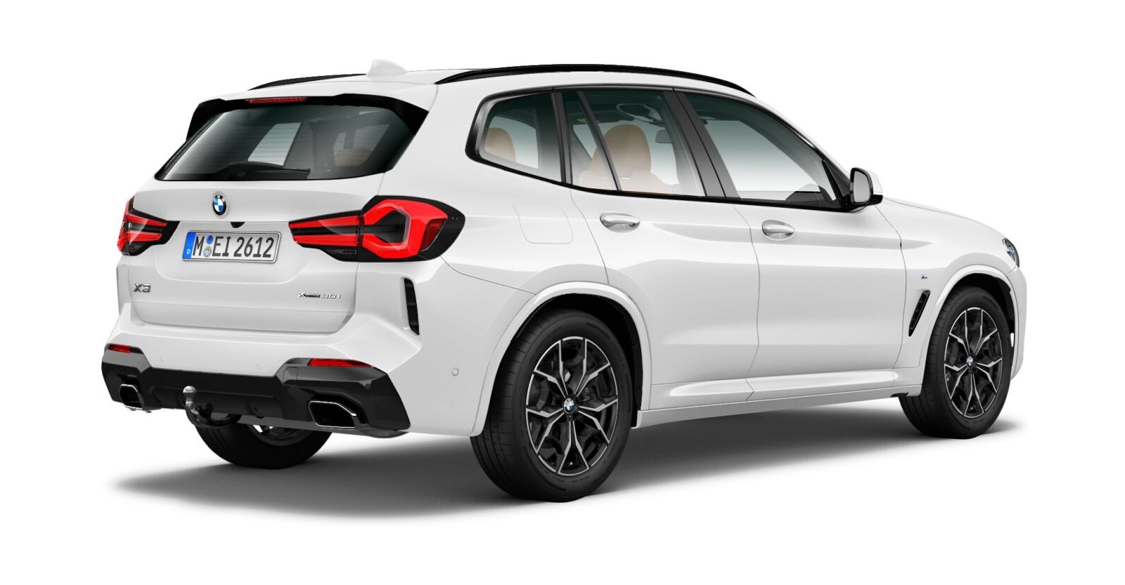 BMW BMW X in Weiß von hinten BMW BMW X in Weiß von hinten