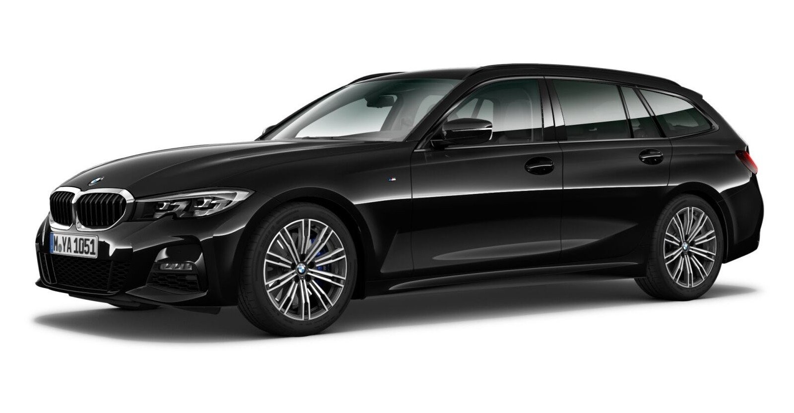 BMW BMW 3er in Schwarz von vorne BMW BMW 3er in Schwarz von vorne