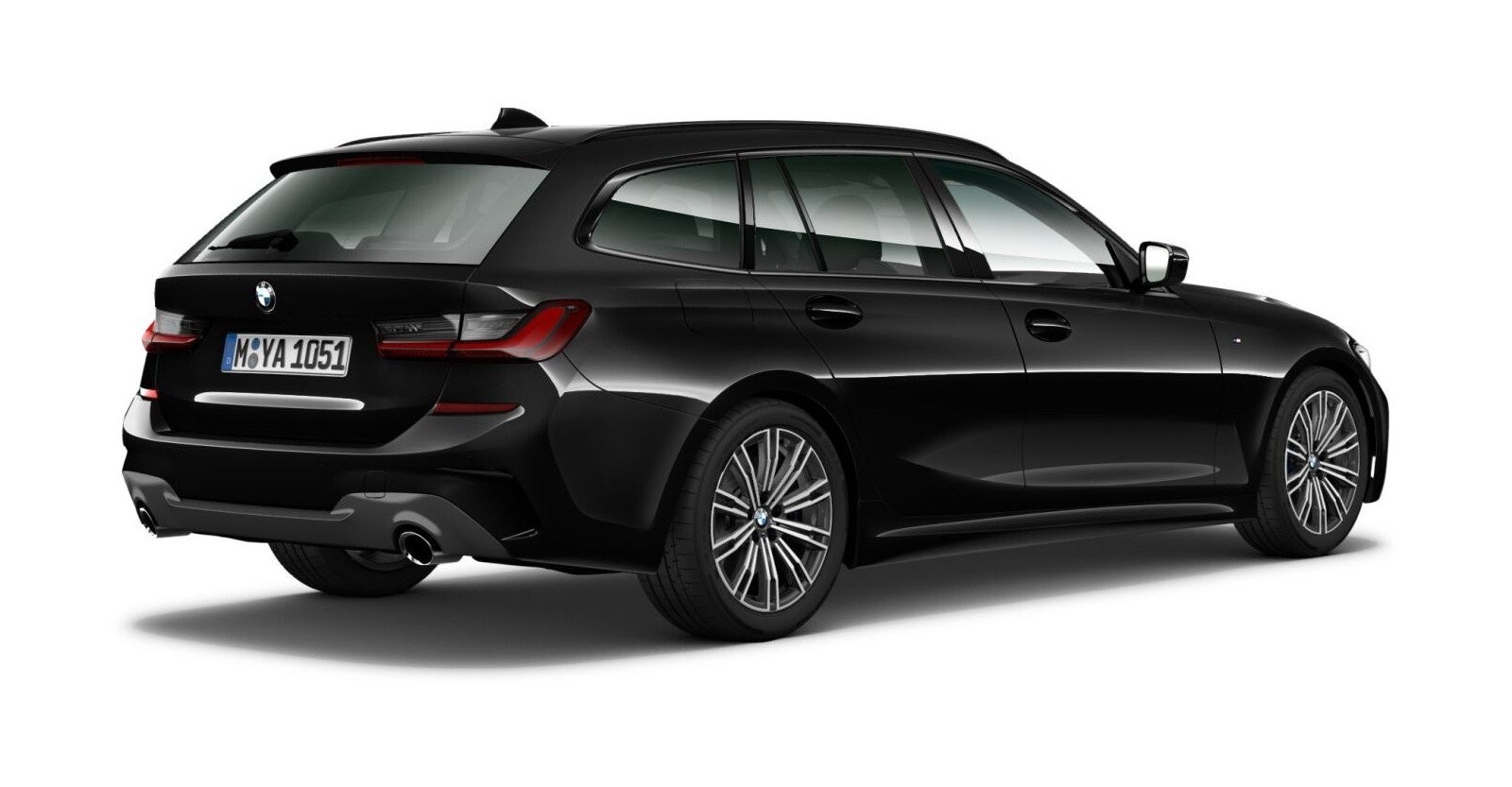 BMW BMW 3er in Schwarz von hinten BMW BMW 3er in Schwarz von hinten