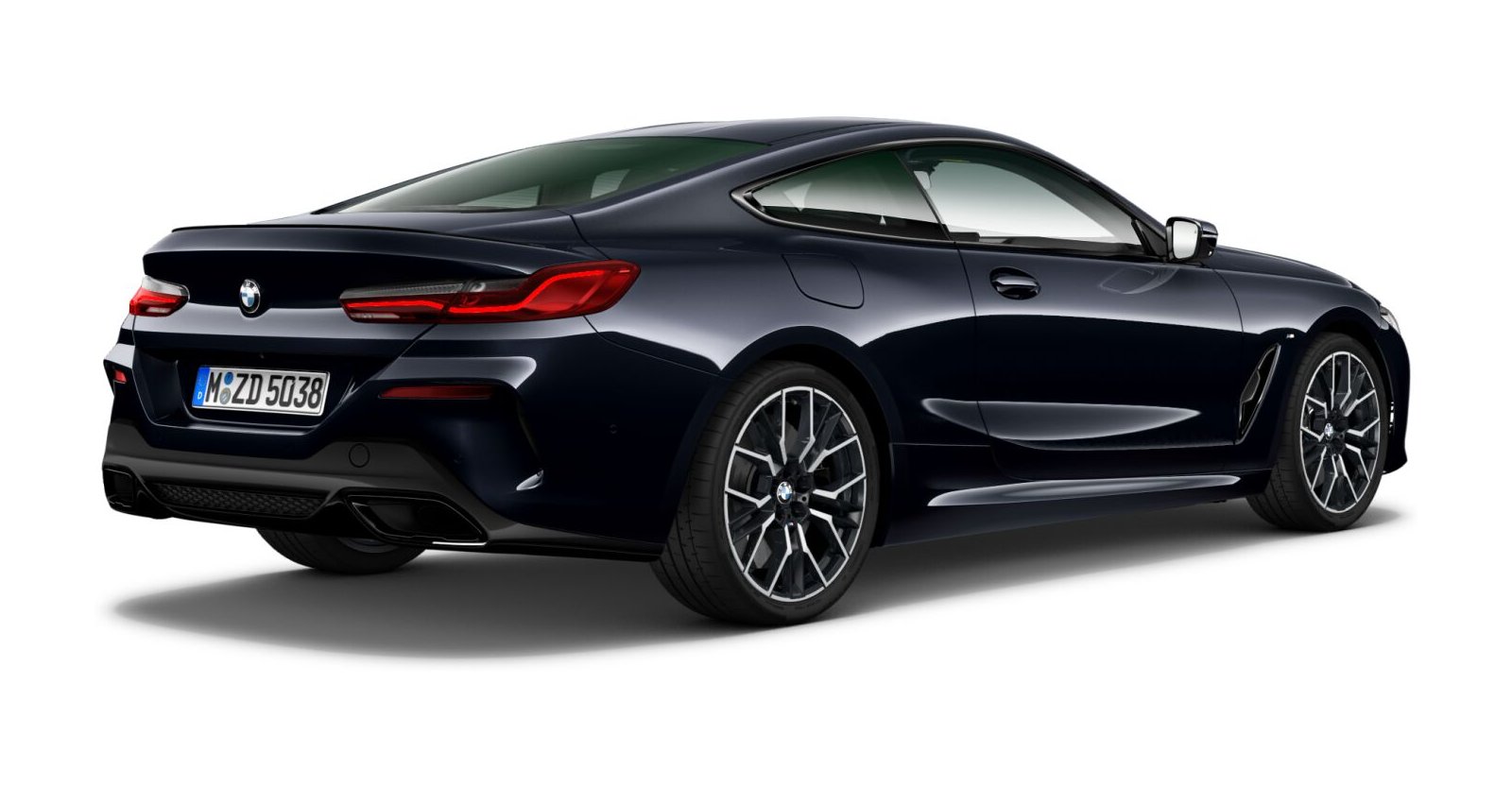 BMW BMW 8er in Schwarz von hinten BMW BMW 8er in Schwarz von hinten