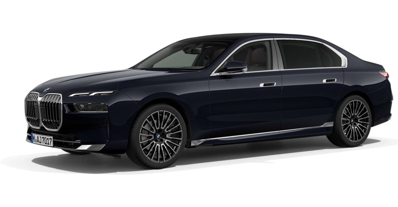 BMW BMW 7er in Schwarz von vorne