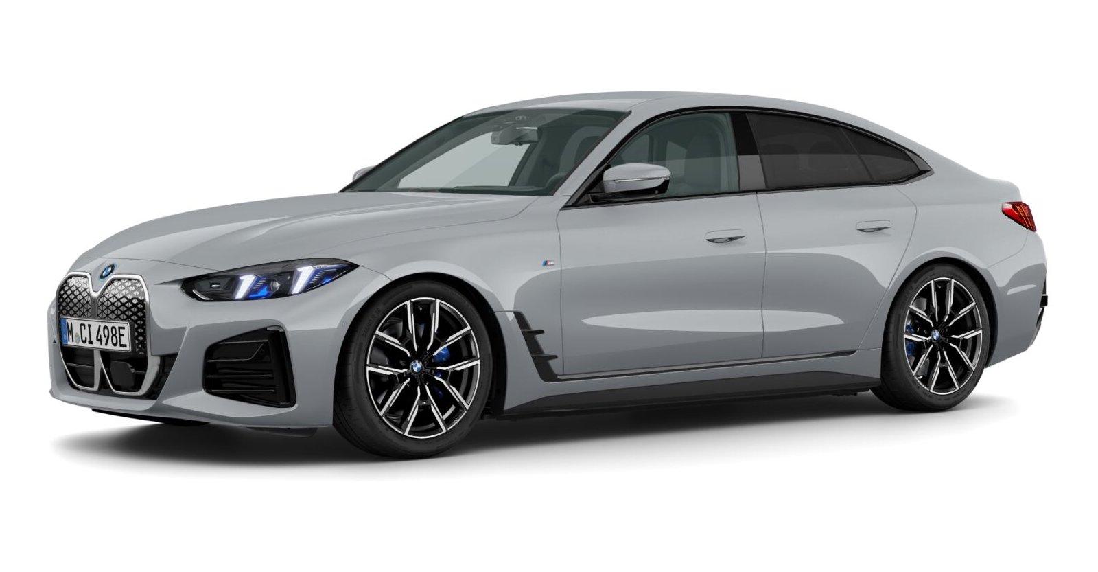 BMW i4 eDrive40 Gran Coupé in Grau von vorne BMW i4 eDrive40 Gran Coupé in Grau von vorne