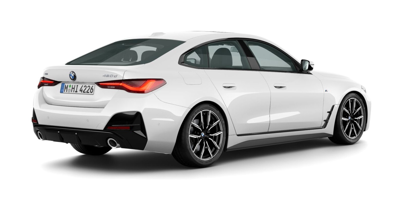 BMW BMW 4er in Weiß von hinten BMW BMW 4er in Weiß von hinten