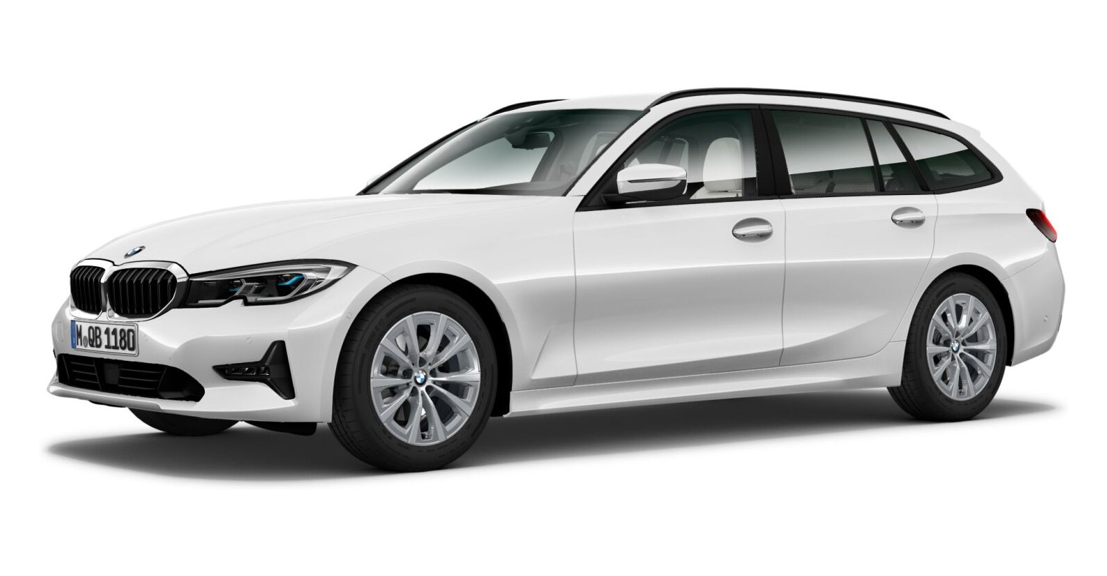 BMW 320d Touring in Weiß von vorne