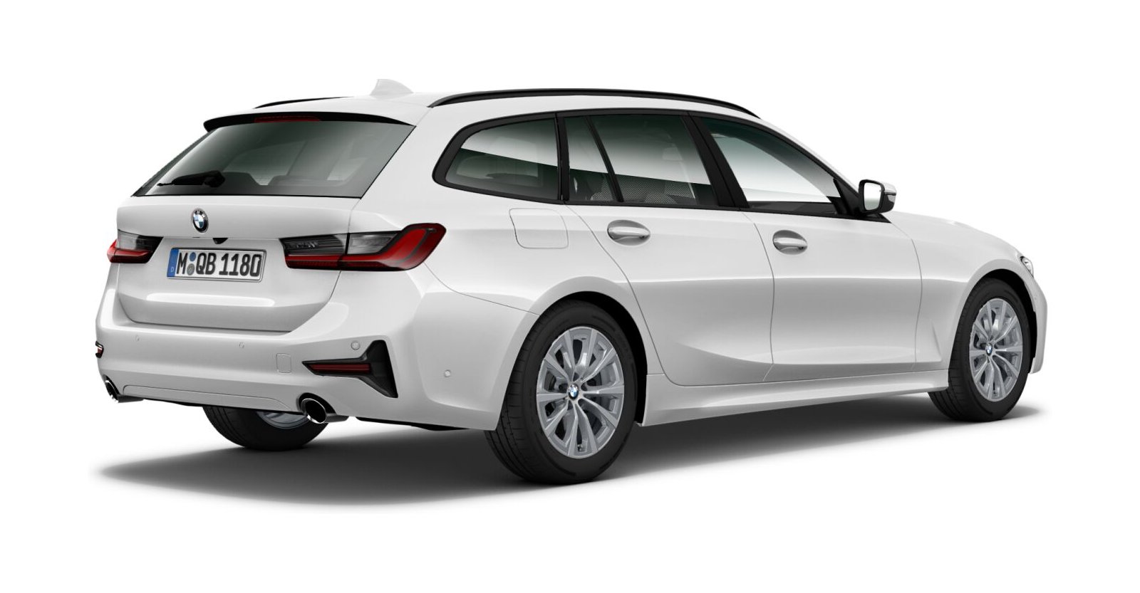 BMW BMW 3er in Weiß von hinten