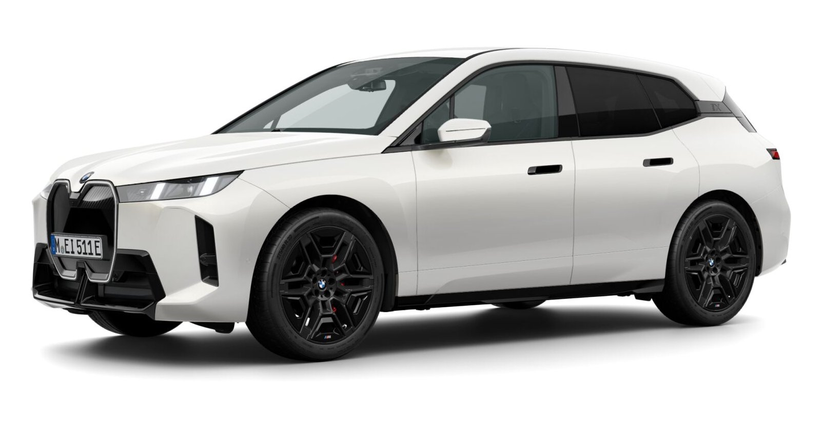 BMW iX xDrive45 in Weiß von vorne