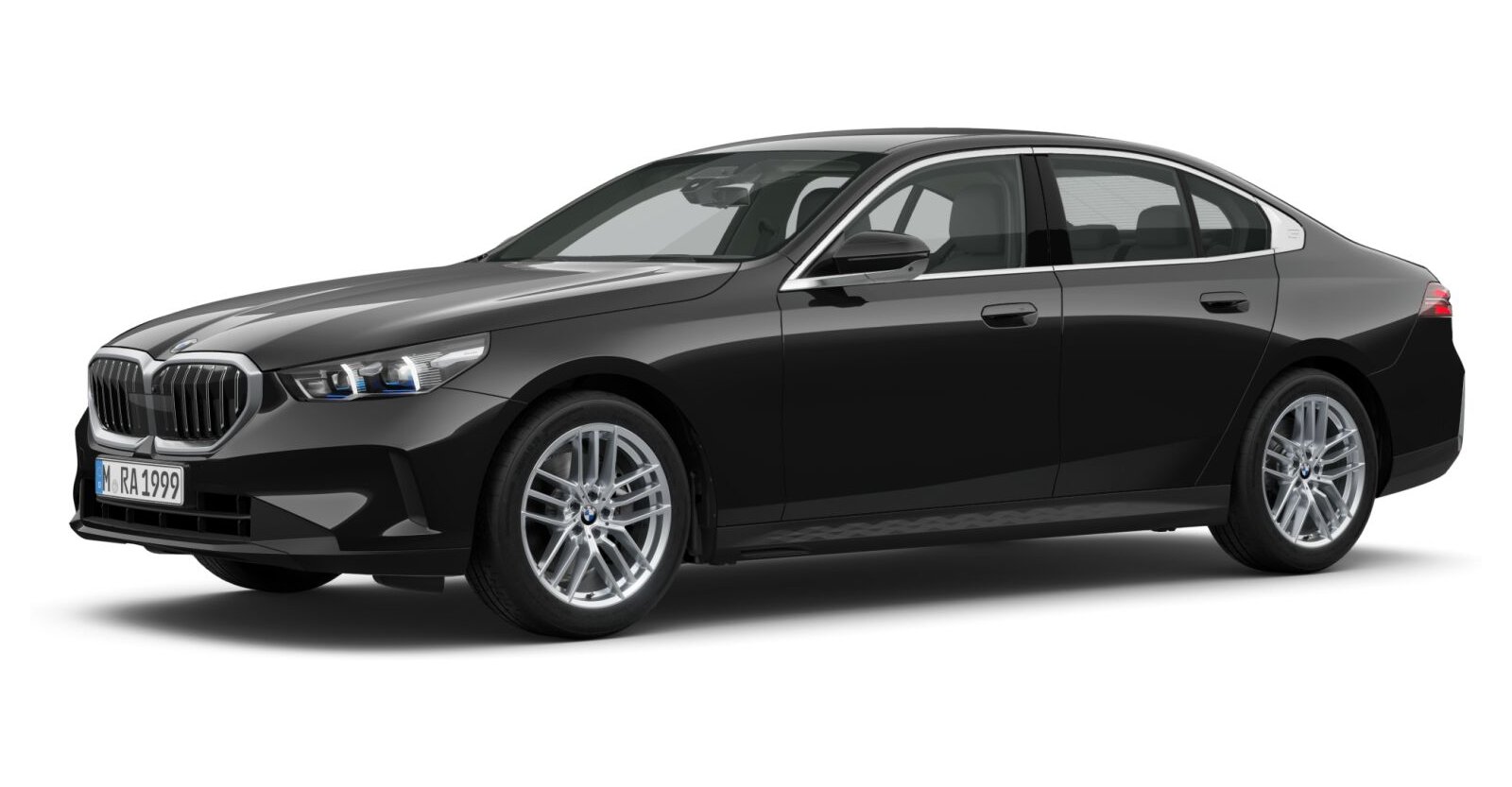 BMW BMW 5er in Schwarz von vorne