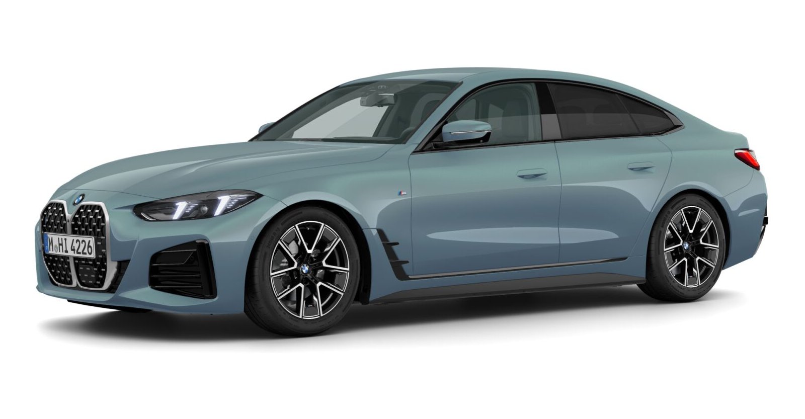 BMW 420d Gran Coupe in Grün von vorne