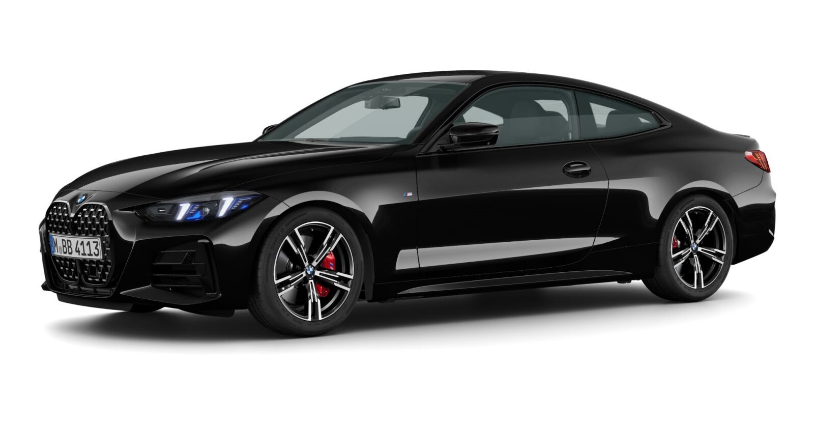 BMW 420d Coupé in Schwarz von vorne BMW 420d Coupé in Schwarz von vorne