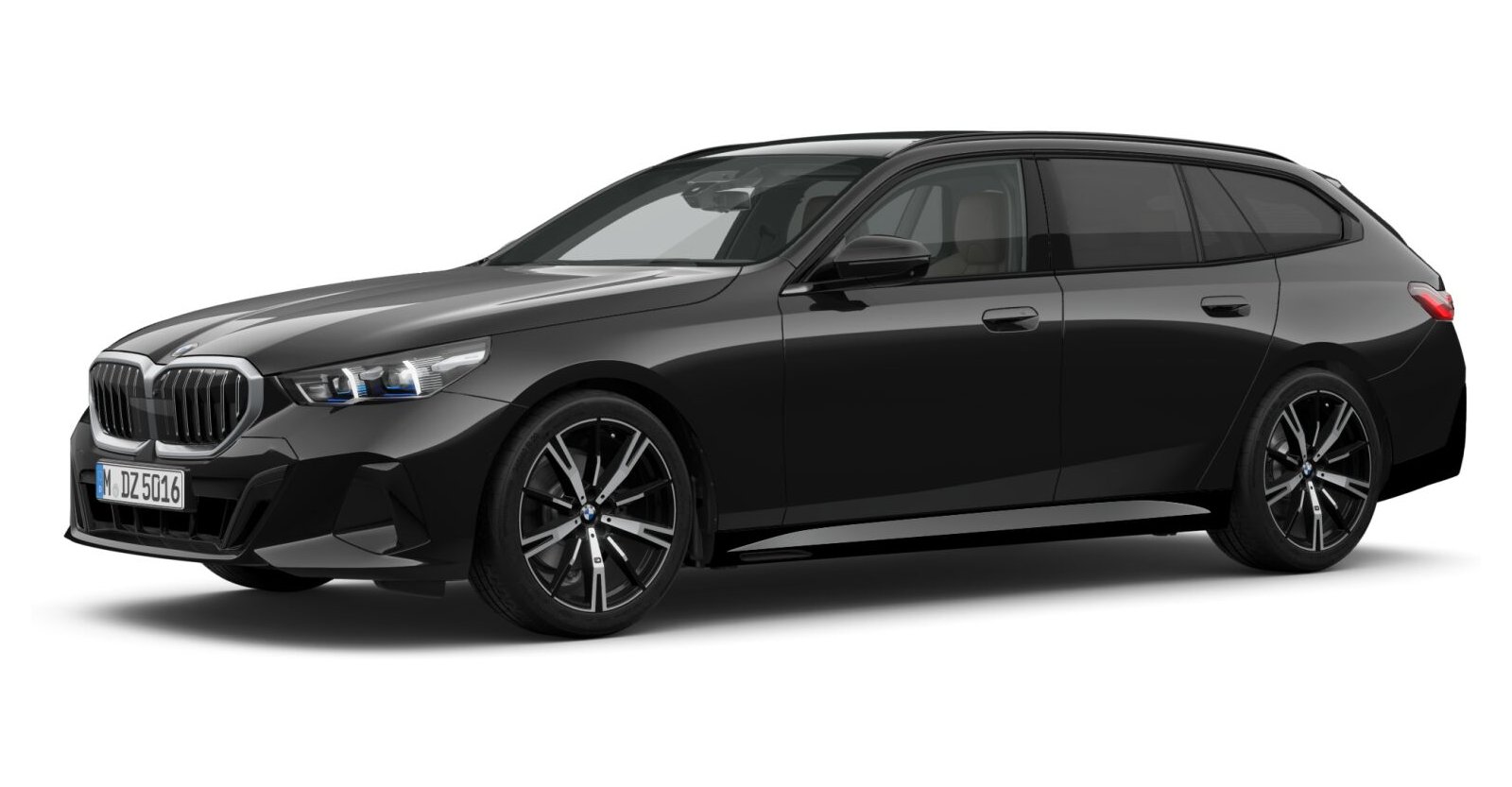 BMW 520i Touring in Schwarz von vorne BMW 520i Touring in Schwarz von vorne