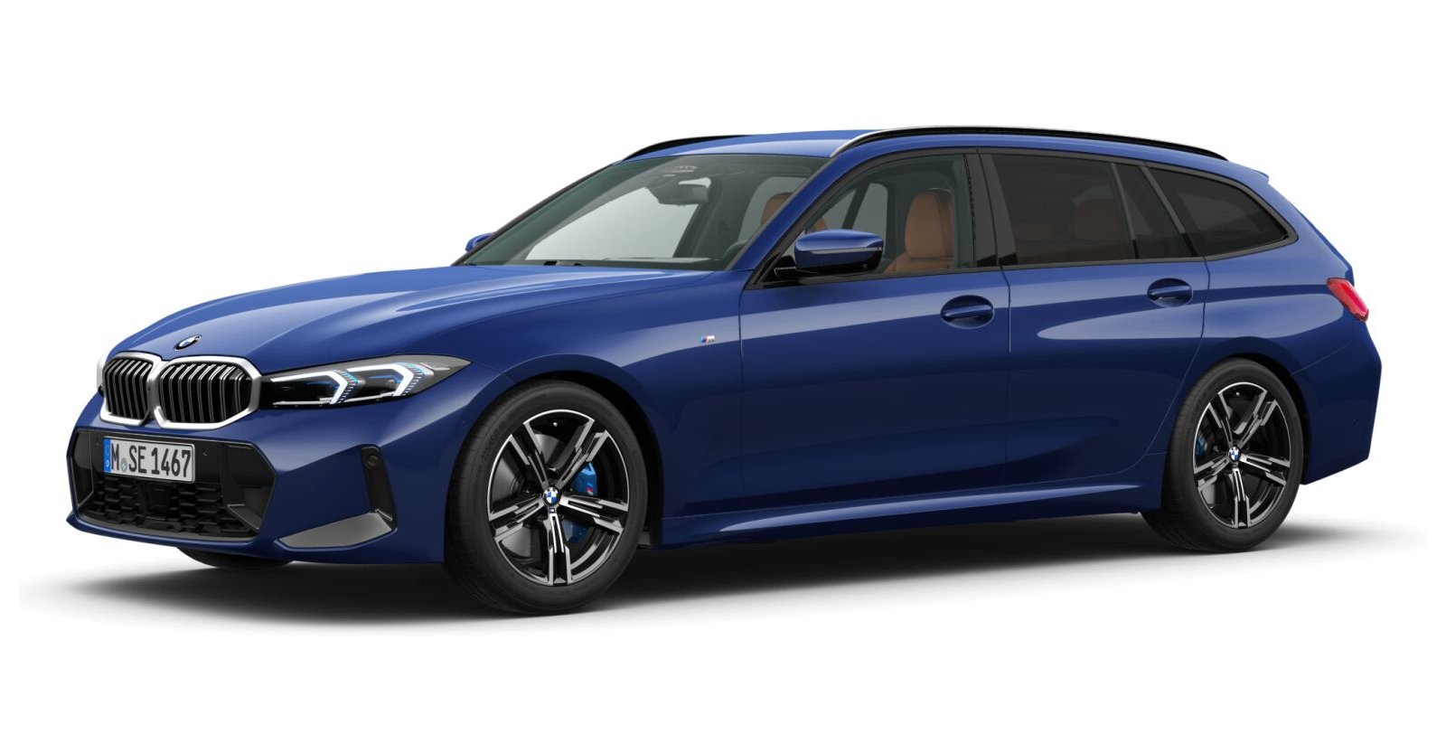 BMW BMW 3er in Blau von vorne BMW BMW 3er in Blau von vorne