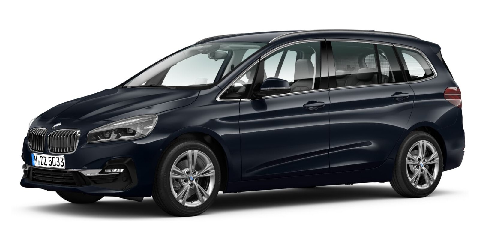 BMW 220d xDrive Gran Tourer in Blau von vorne BMW 220d xDrive Gran Tourer in Blau von vorne