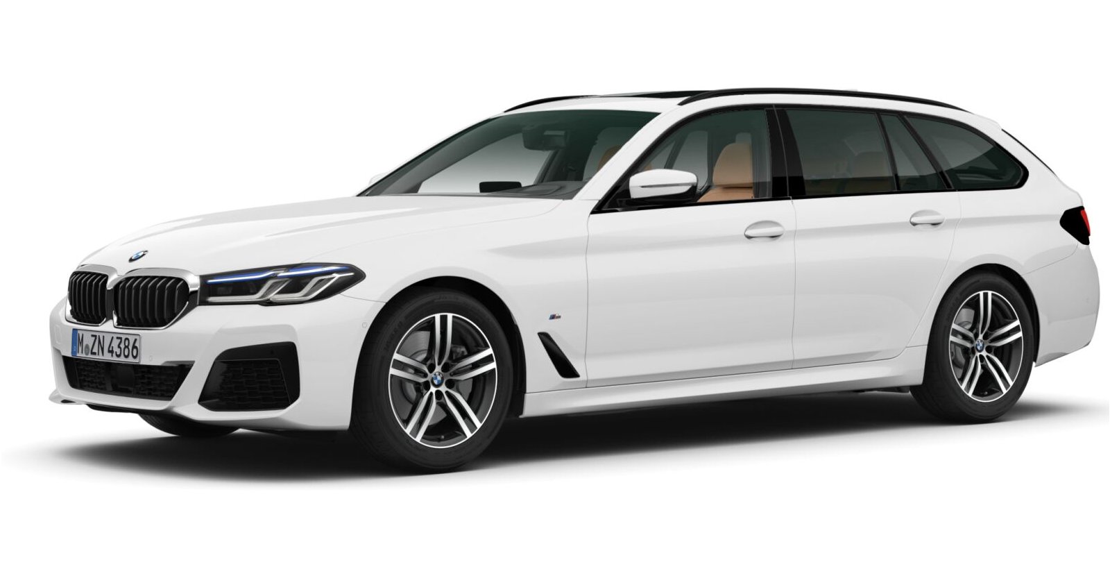 BMW BMW 5er in Weiß von vorne BMW BMW 5er in Weiß von vorne