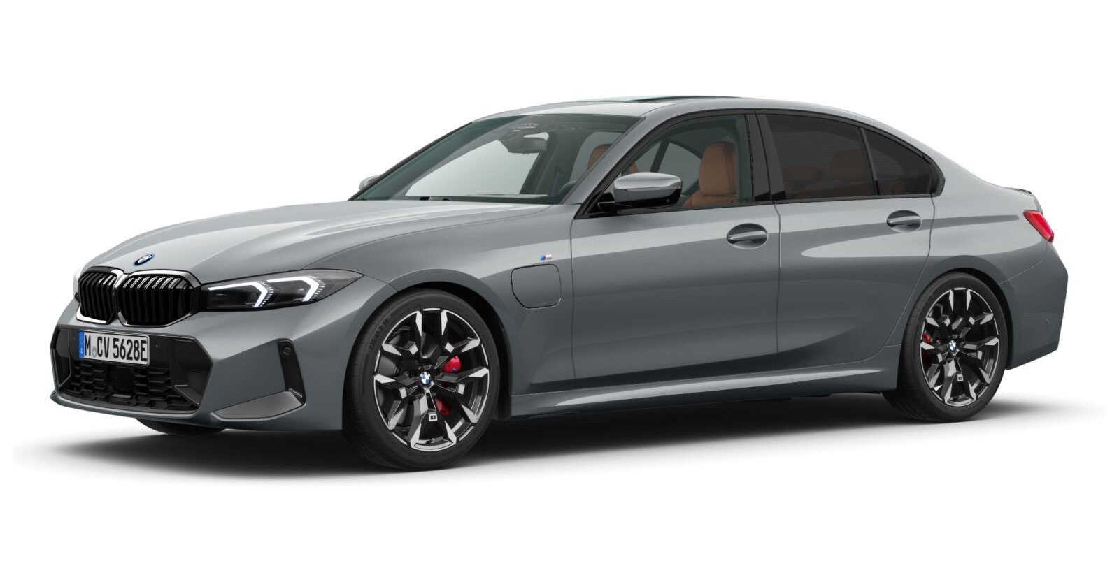 BMW 330e Limousine in Grau von vorne BMW 330e Limousine in Grau von vorne