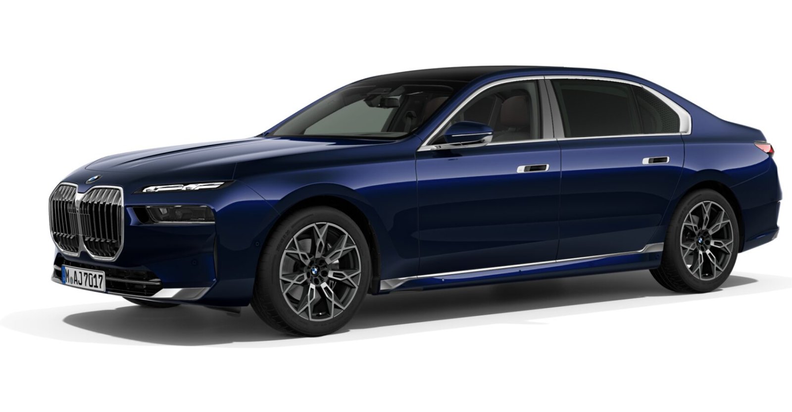 BMW BMW 7er in Blau von vorne