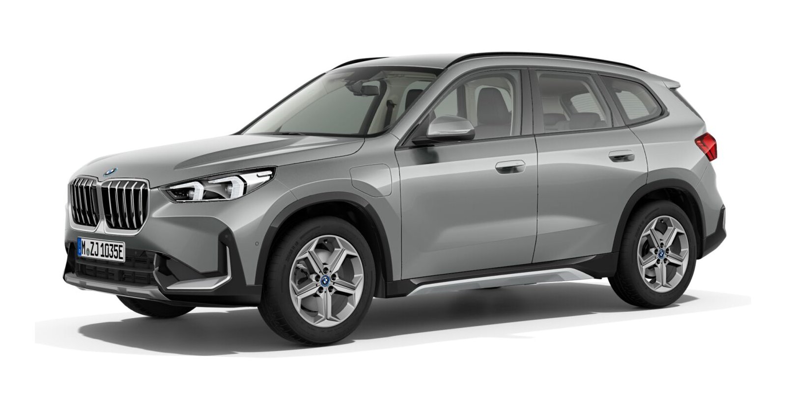 BMW X1 xDrive25e in Silber von vorne