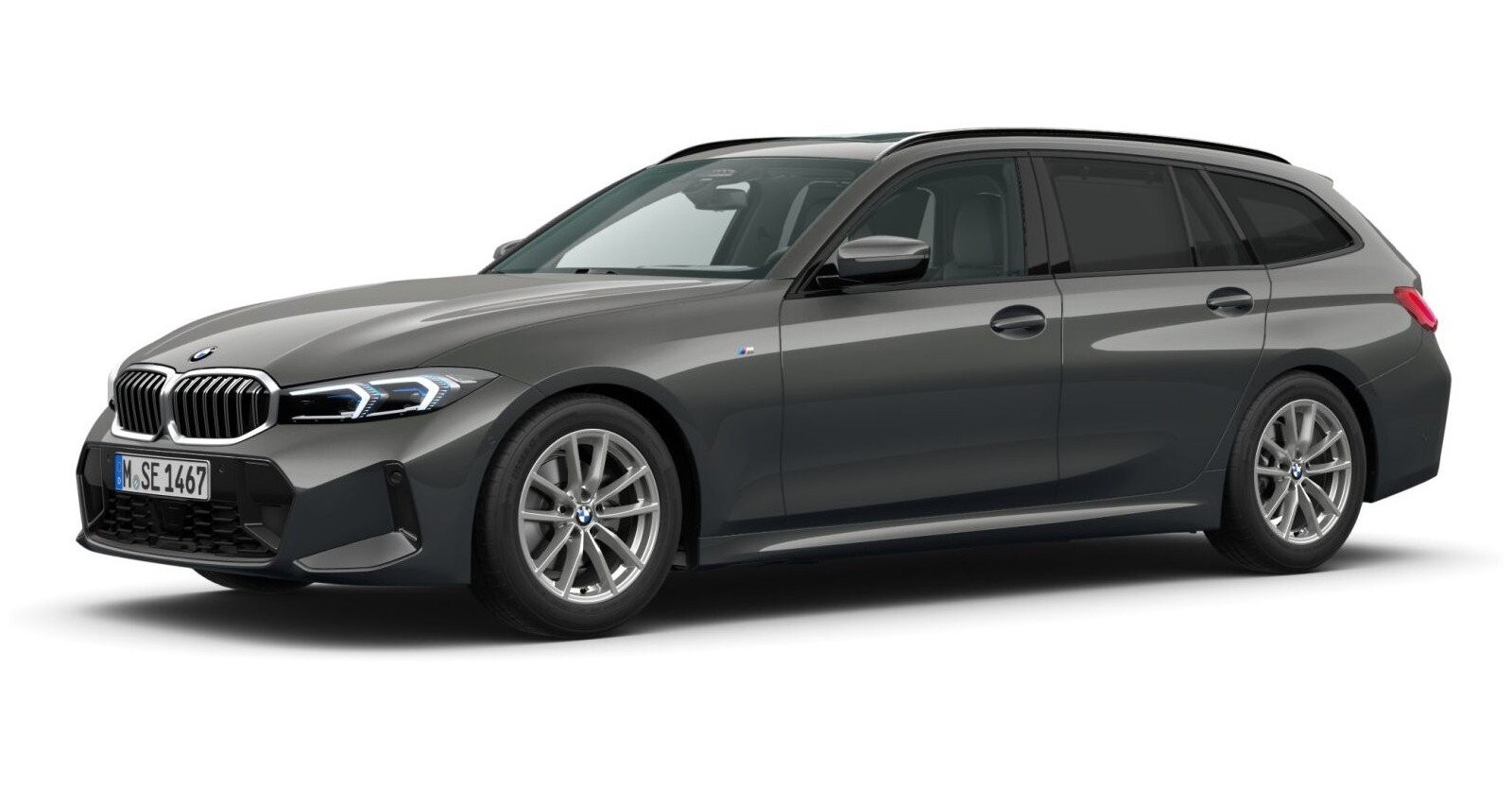 BMW 320d Touring in Grau von vorne BMW 320d Touring in Grau von vorne