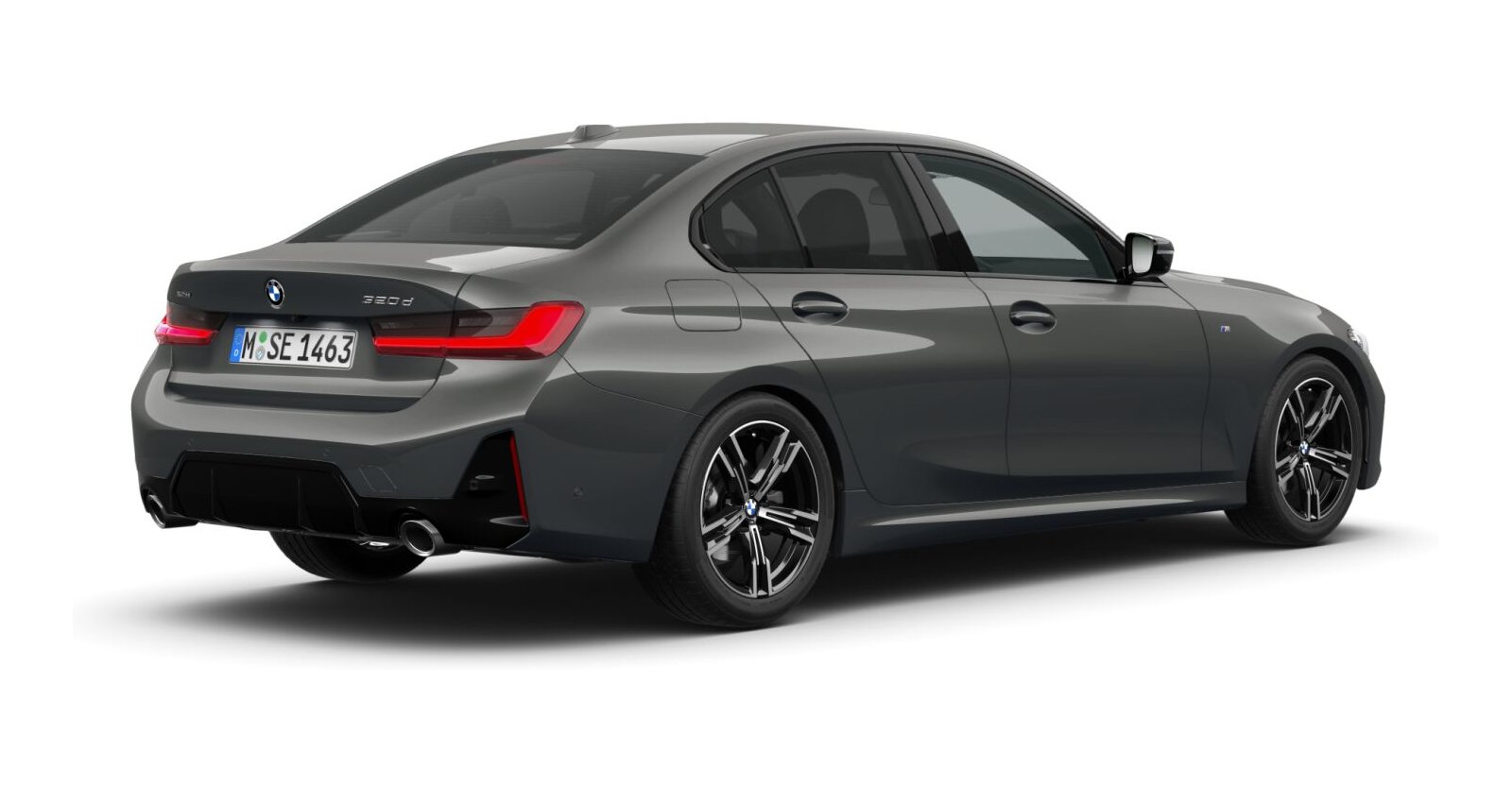 BMW BMW 3er in Grau von hinten BMW BMW 3er in Grau von hinten