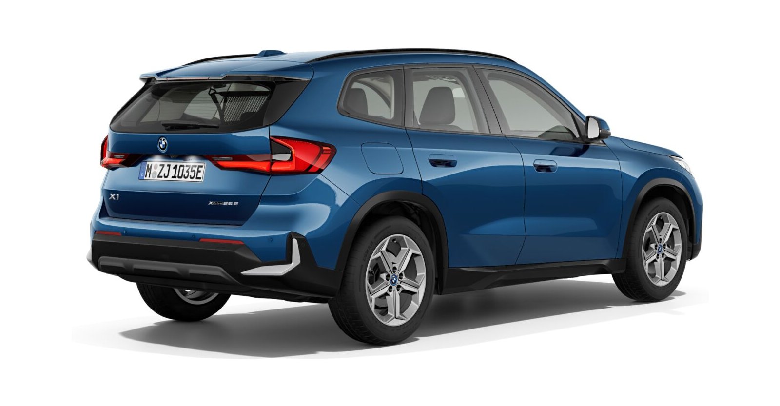 BMW BMW X in Blau von hinten BMW BMW X in Blau von hinten