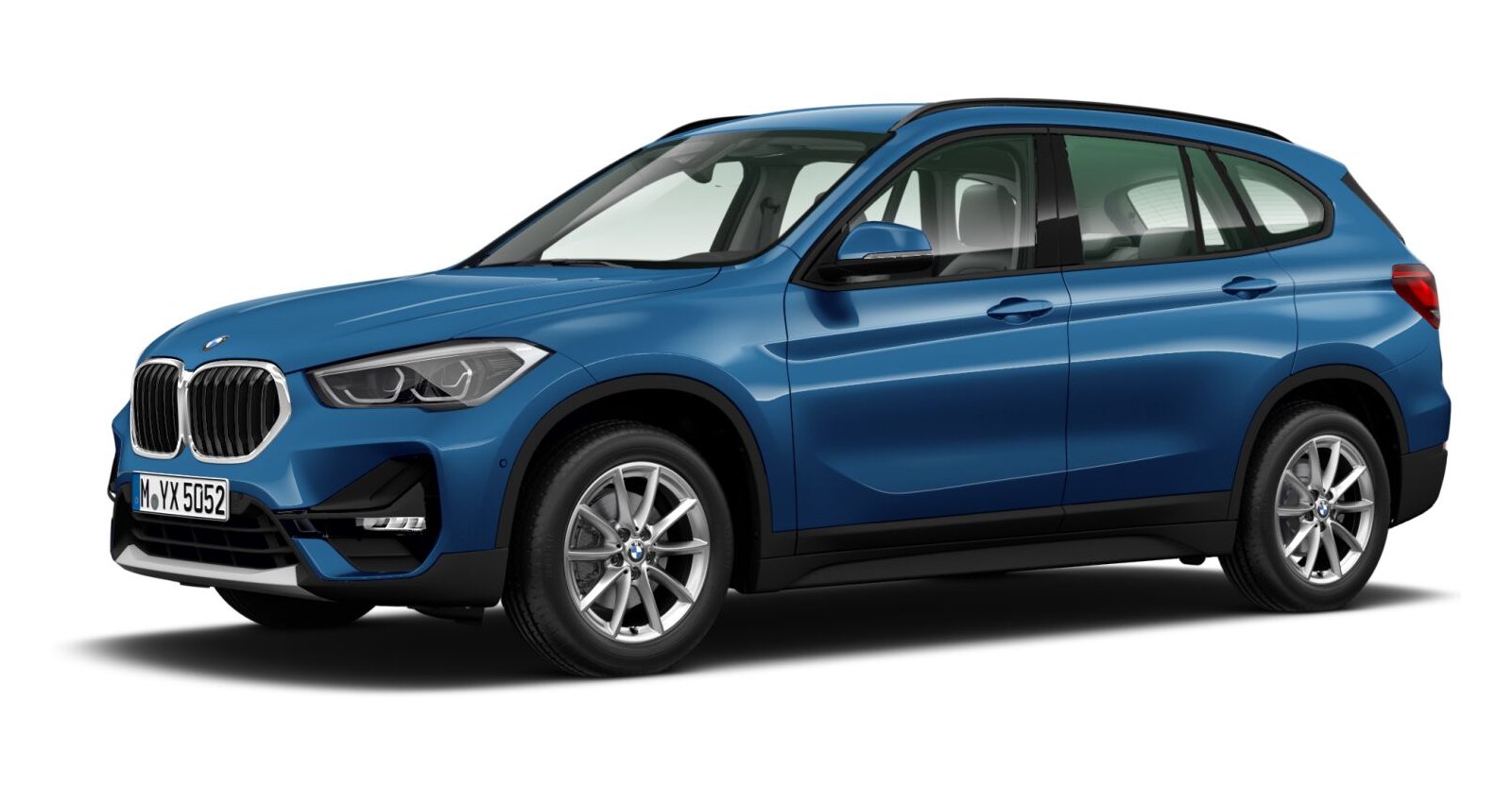 BMW X1 xDrive18d in Blue von vorne BMW X1 xDrive18d in Blue von vorne