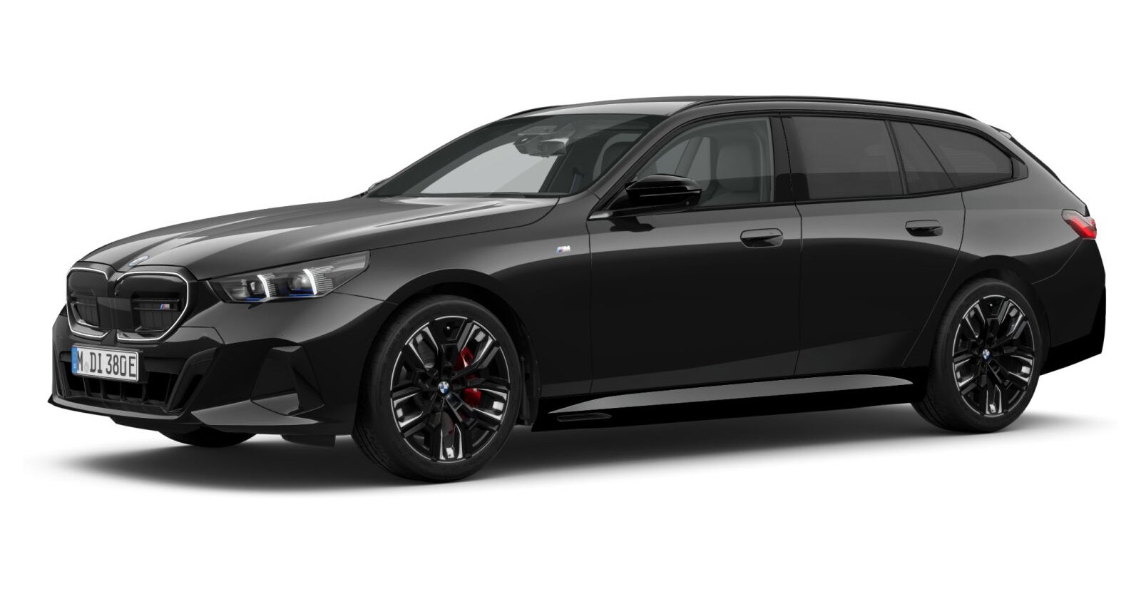 BMW i5 M60 xDrive Touring in Schwarz von vorne BMW i5 M60 xDrive Touring in Schwarz von vorne