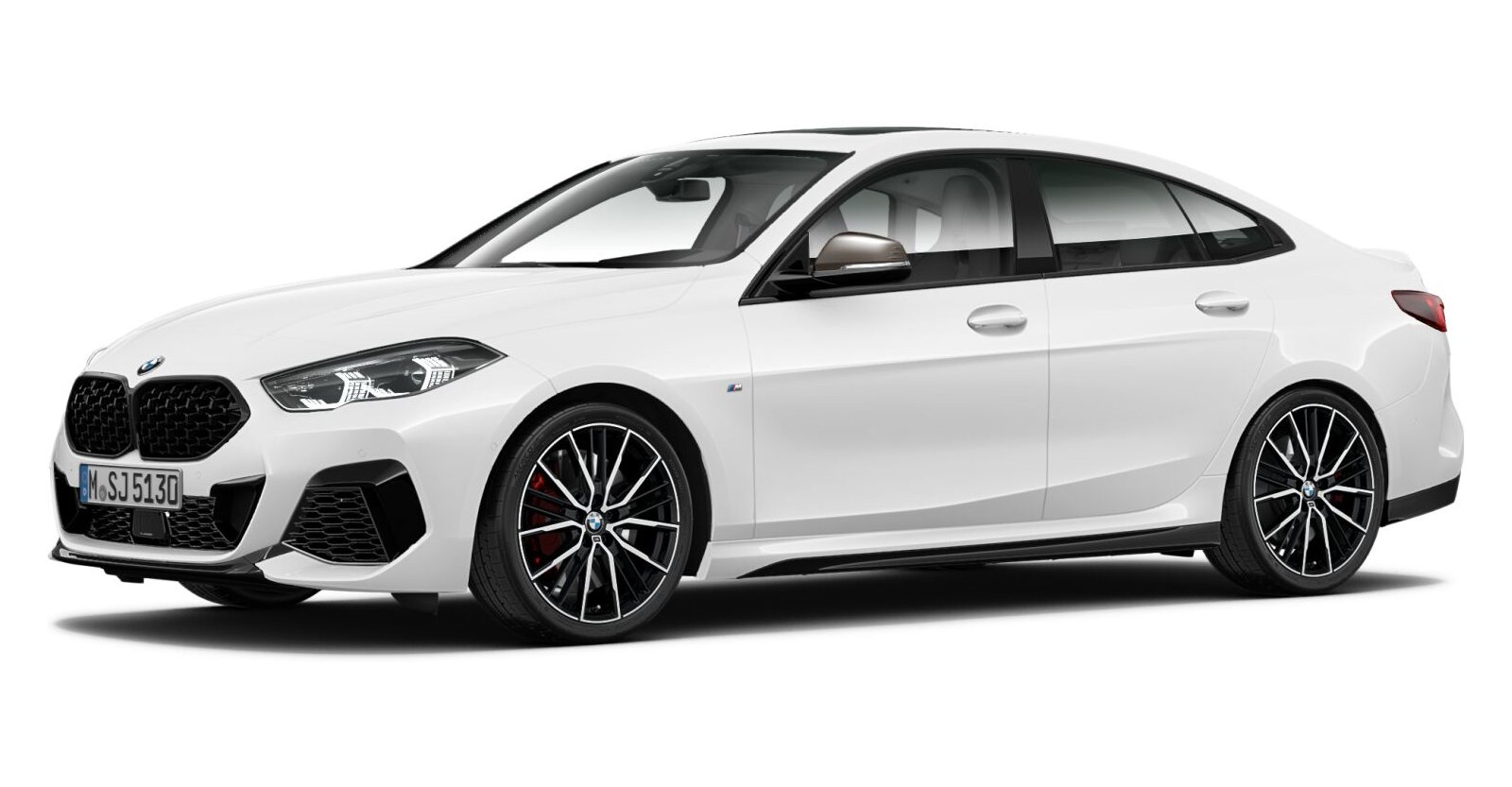 BMW M235i xDrive Gran Coupé in Weiß von vorne BMW M235i xDrive Gran Coupé in Weiß von vorne