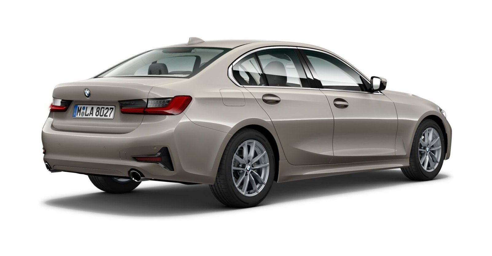 BMW BMW 3er in Grau von hinten BMW BMW 3er in Grau von hinten