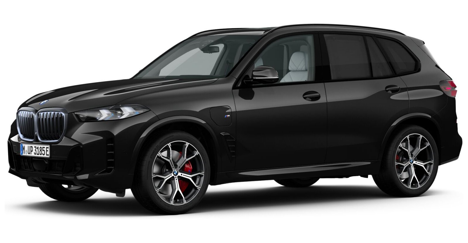 BMW X5 xDrive50e in Schwarz von vorne