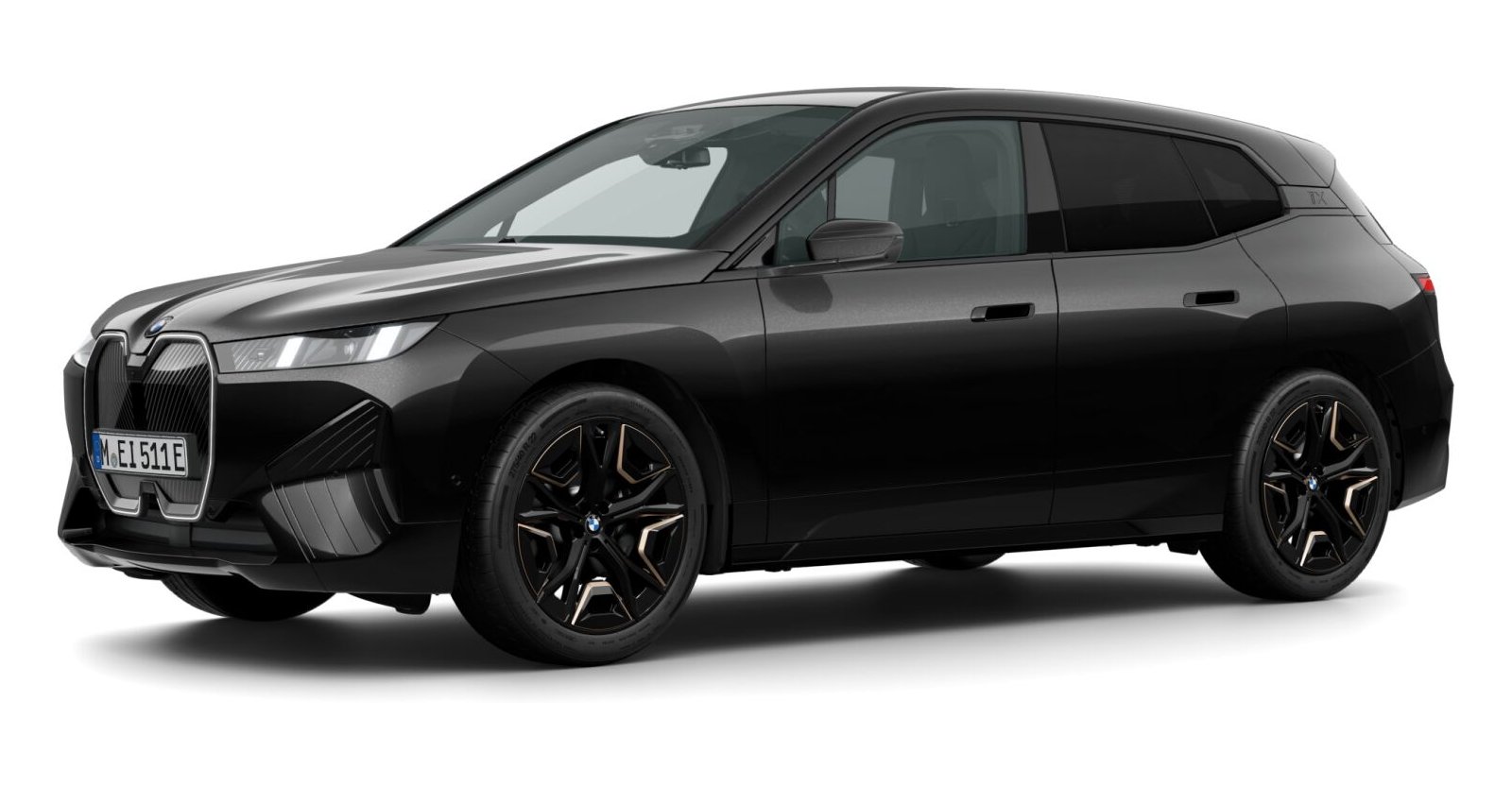 BMW BMW I in Schwarz von vorne