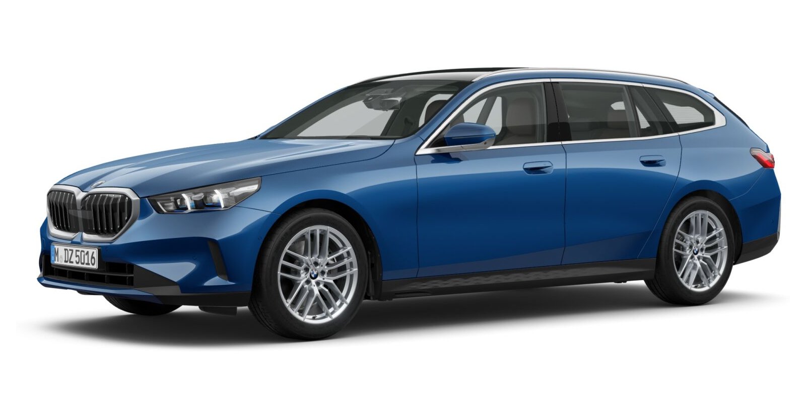 BMW 540d xDrive Touring in Blau von vorne BMW 540d xDrive Touring in Blau von vorne