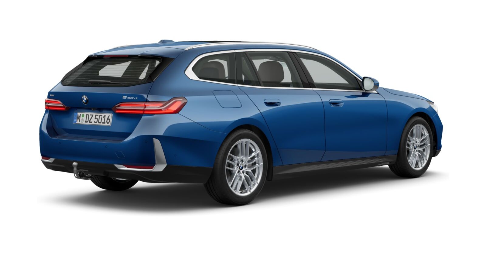 BMW BMW 5er in Blau von hinten