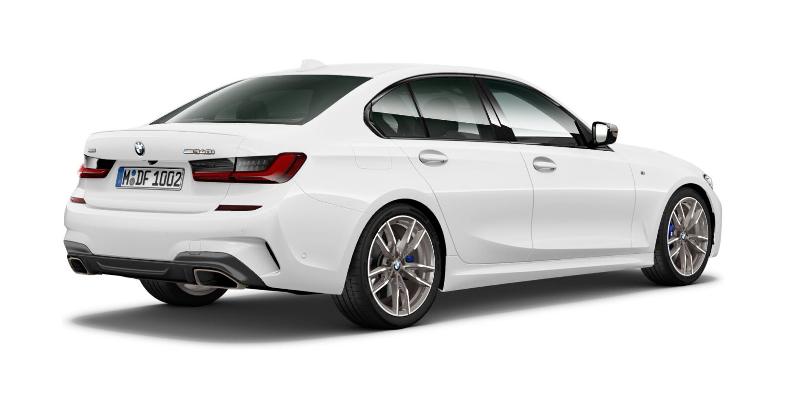 BMW BMW 3er in Weiß von hinten BMW BMW 3er in Weiß von hinten