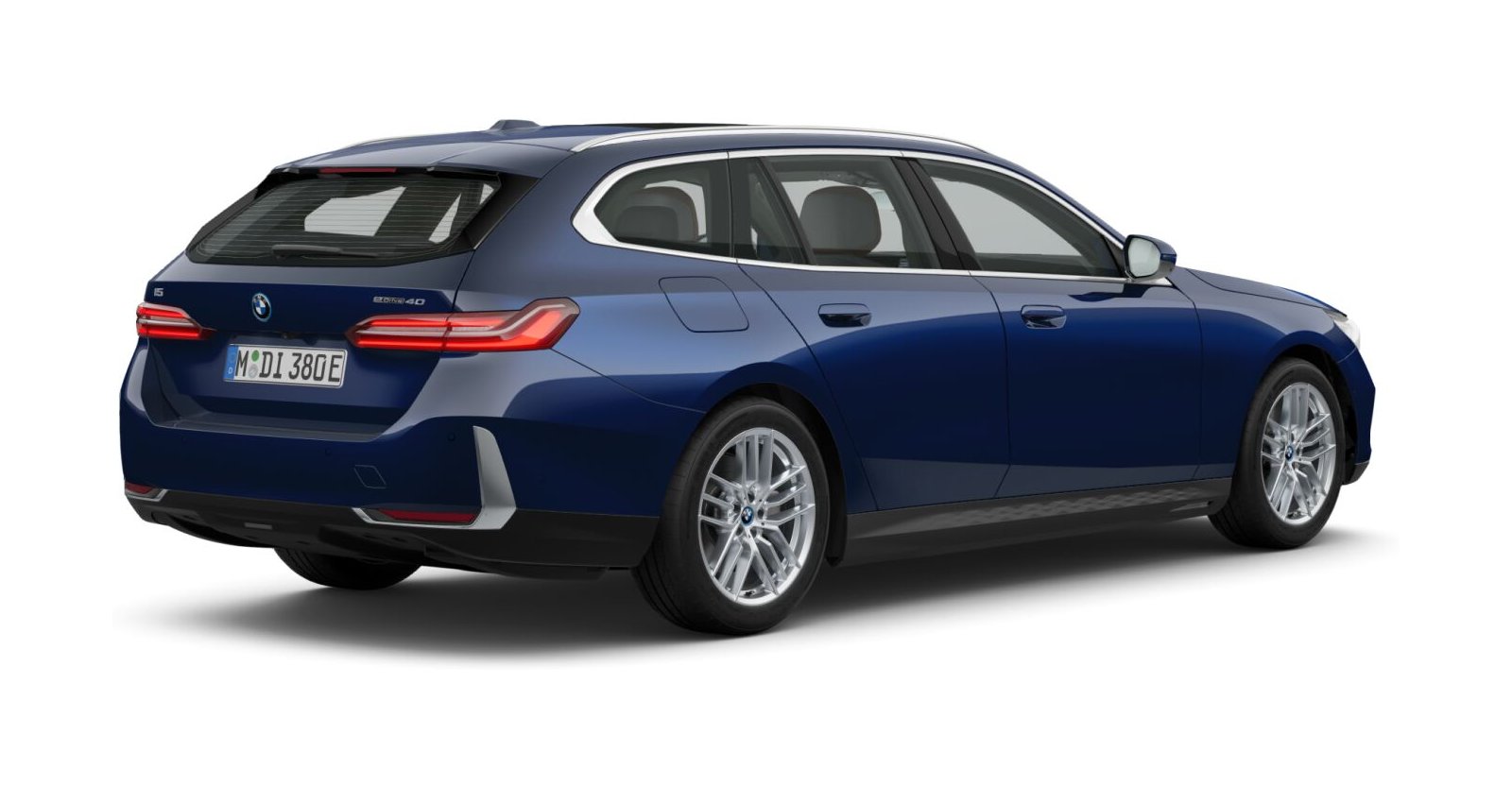 BMW BMW I in Blau von hinten BMW BMW I in Blau von hinten